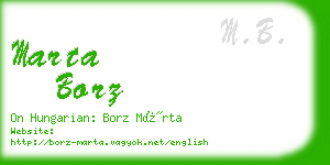 marta borz business card